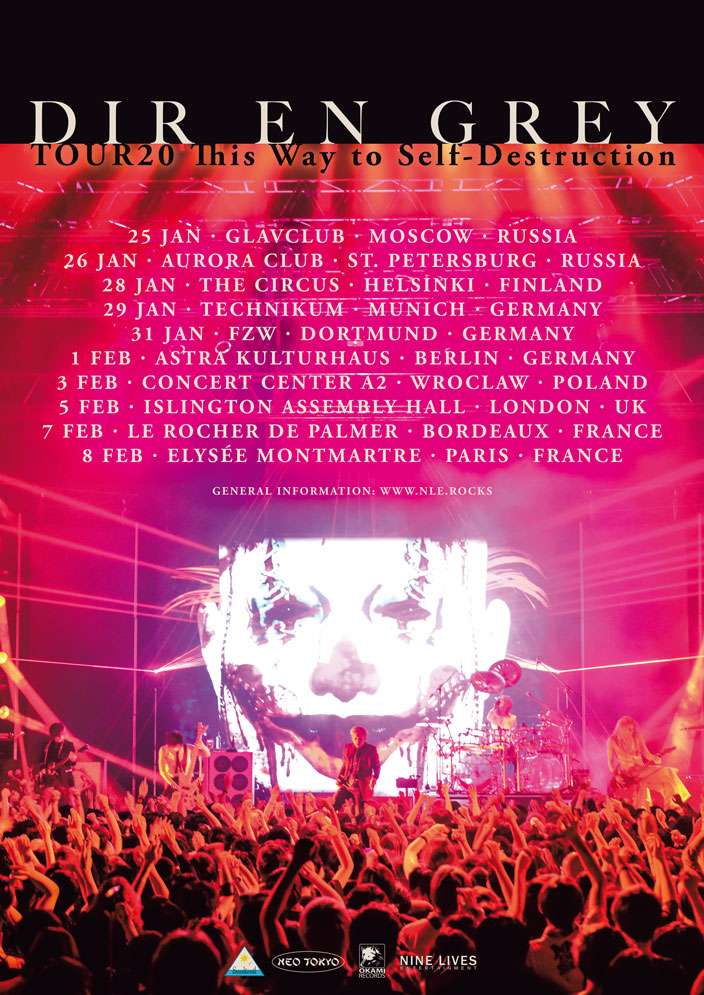 DIR EN GREY TOUR20 This Way to Self-Destruction Tour Poster