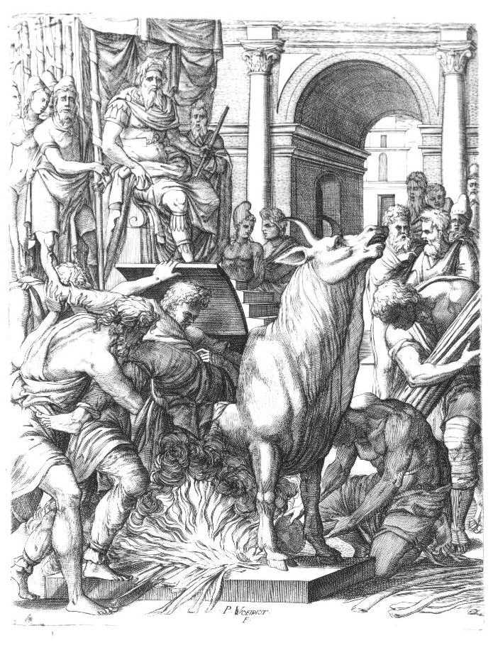 Phalaris’ Brazen Bull (Renaissance Copperplate)